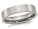 Ladies or Men's Chisel Titanium 5mm Comfort Fit Wedding Band Ring